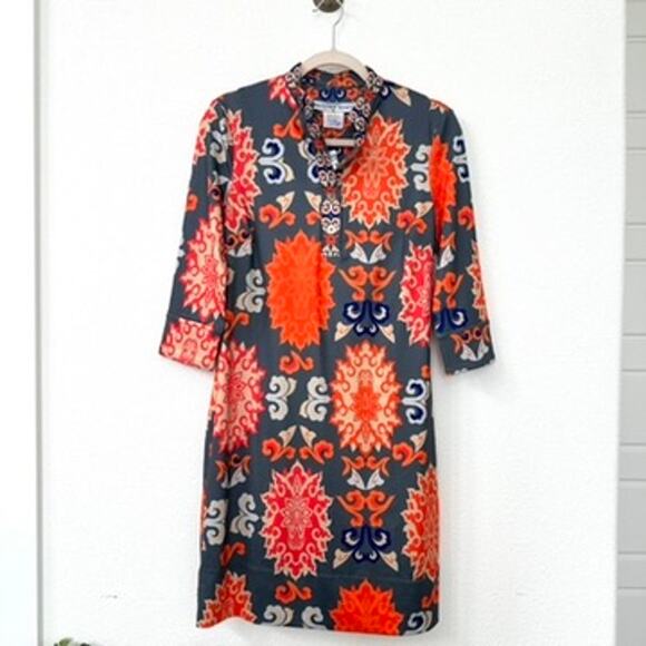 Gretchen Scott NWT Mandarin Turkish Delight Dress in Grey, Size XS - Picture 1 of 9